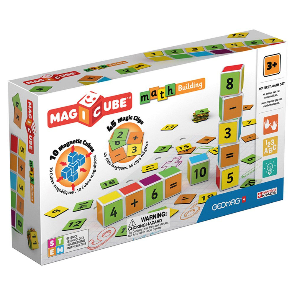 Magicube Math Building Set, 55 Pieces - GMW082 | Geomagworld Usa Inc | Math