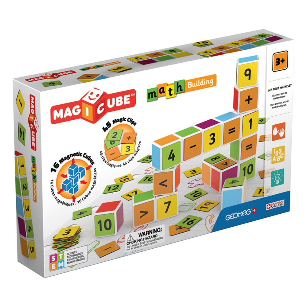 Magicube Math Building Set, 61 Pieces - GMW083 | Geomagworld Usa Inc | Math
