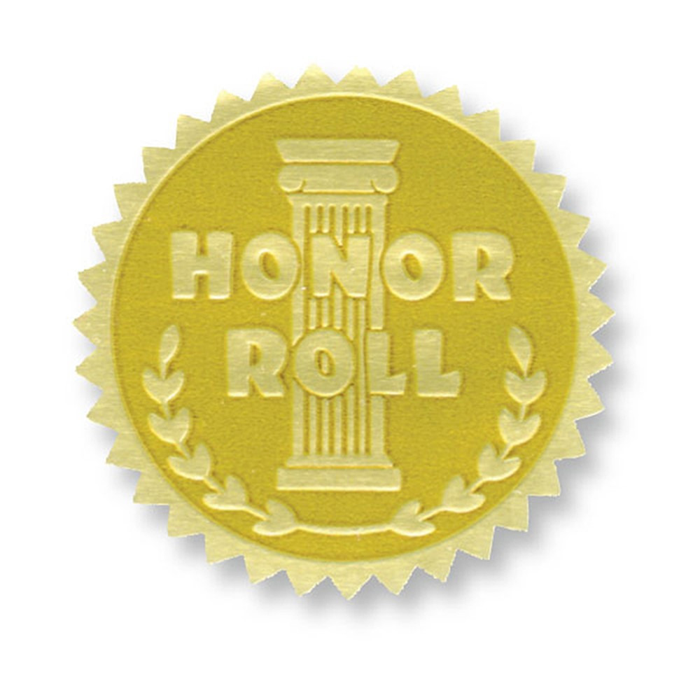 H-VA370 - Gold Foil Embossed Seals Honor Roll in Awards