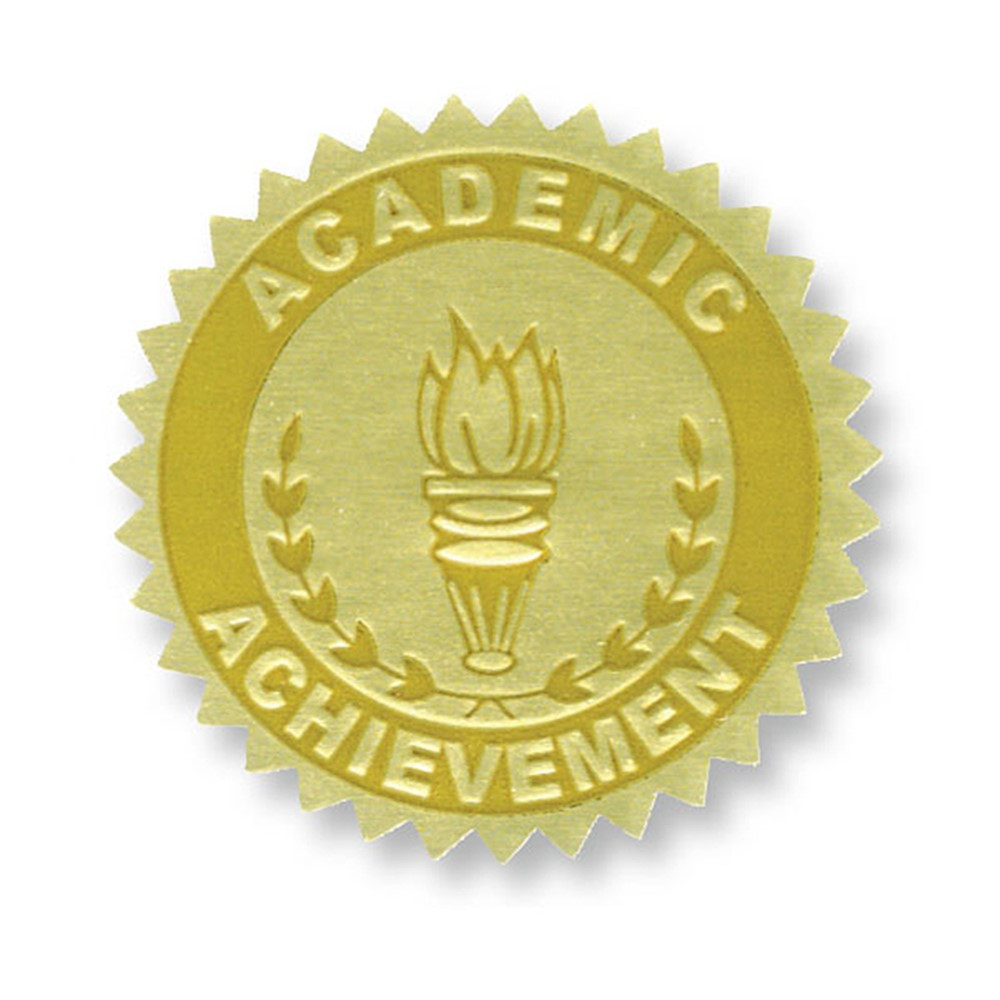 H-VA372 - Gold Foil Embossed Seals Academic Achievement in Awards