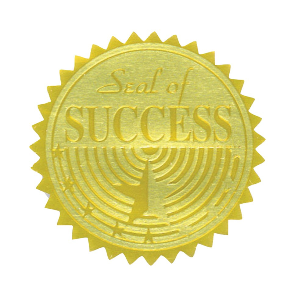H-VA376 - Gold Foil Embossed Seals Seal Of Success in Awards