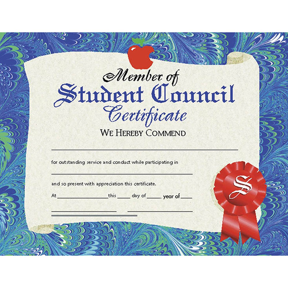 H-VA530 - Certificates Student Council 30/Pk 8.5 X 11 in Certificates