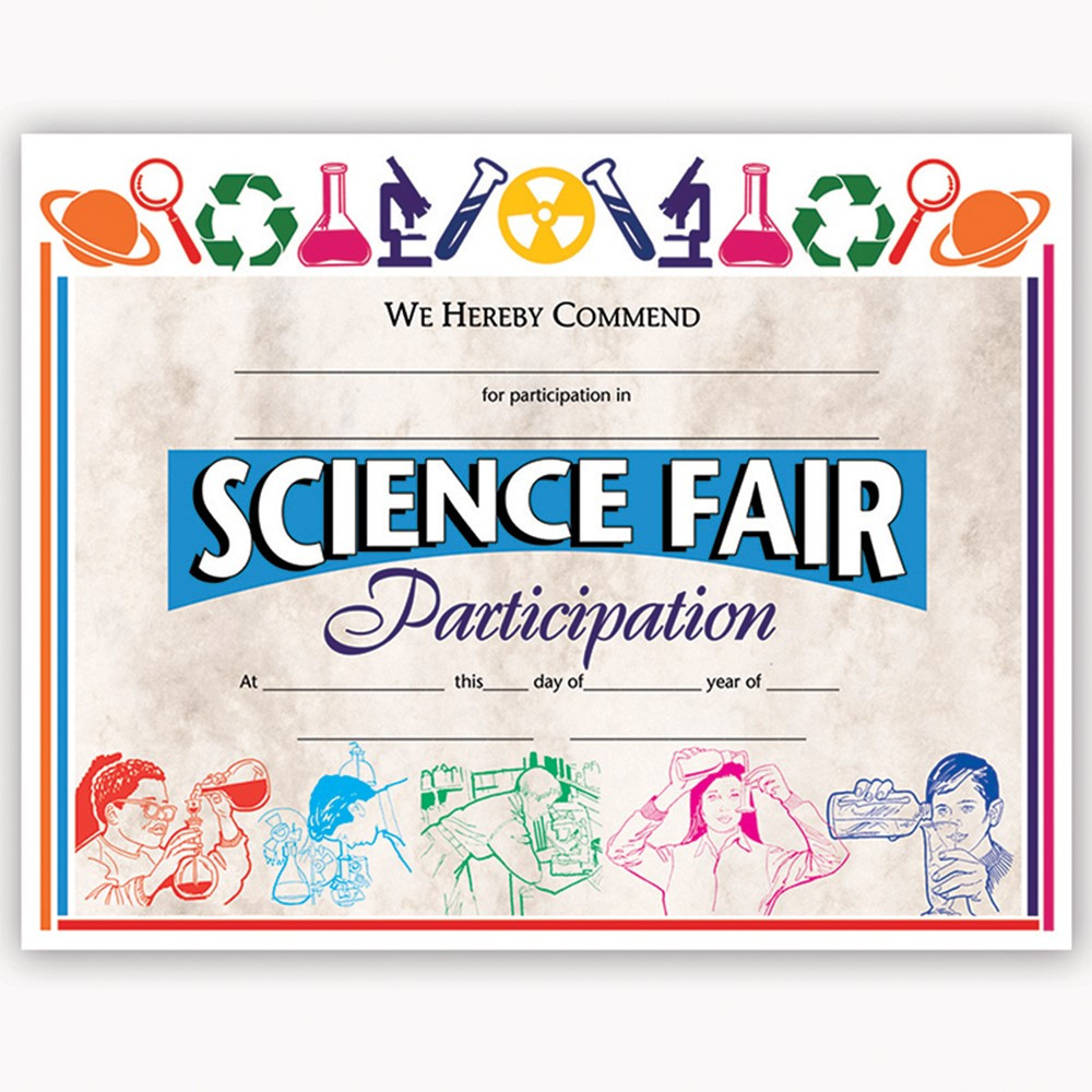 H-VA572 - Certificates Science Fair 30/Pk 8.5 X 11 in Science
