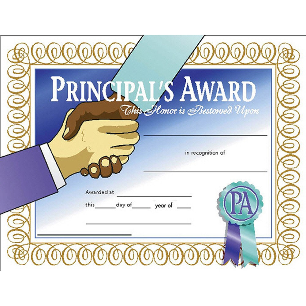 H-VA589 - Certificates Principals Award 30/Pk 8.5 X 11 in Certificates