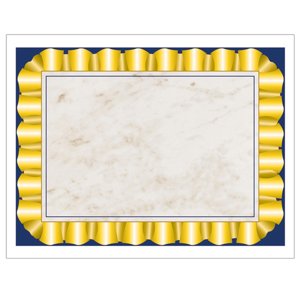 Gold Ribbon Border Paper, 8.5 x 11, Pack of 50 - H-VA669, Flipside
