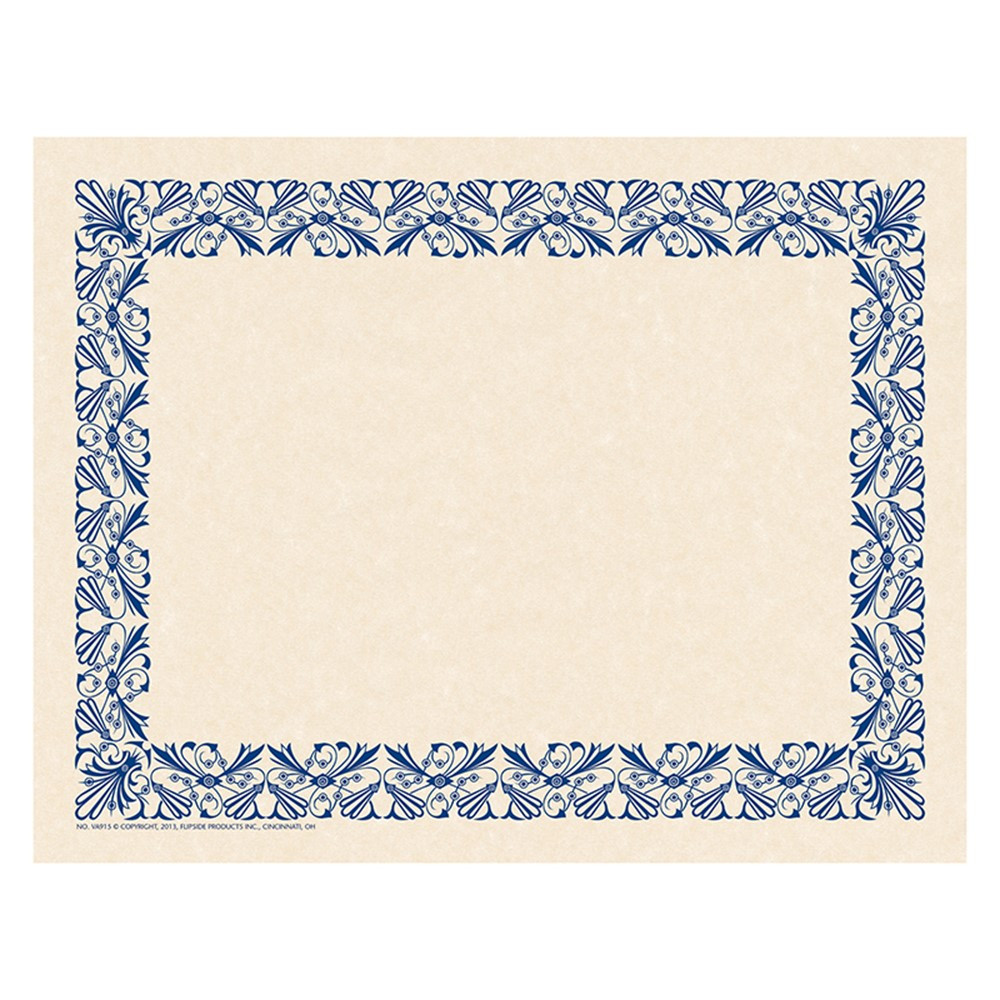 H-VA915 - Art Deco Border Paper Blue in Design Paper/computer Paper