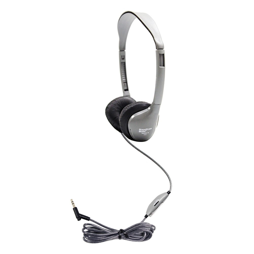 HECMS2LV - Personal Stereo Mono Headphones Leatherette Ear Cushions W/ Volume in Headphones