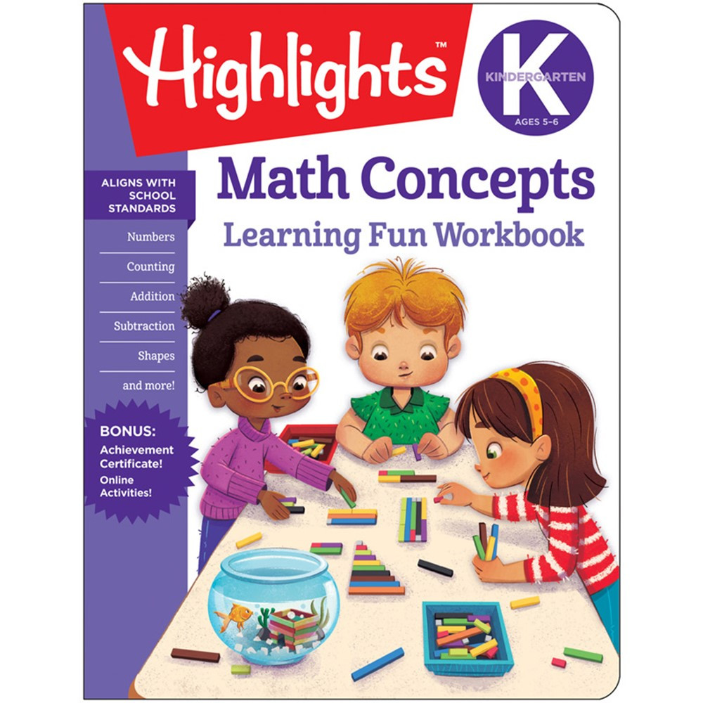Learning Fun Workbooks, Kindergarten Math Concepts - HFC9781684372836 | Highlights For Children | Activity Books