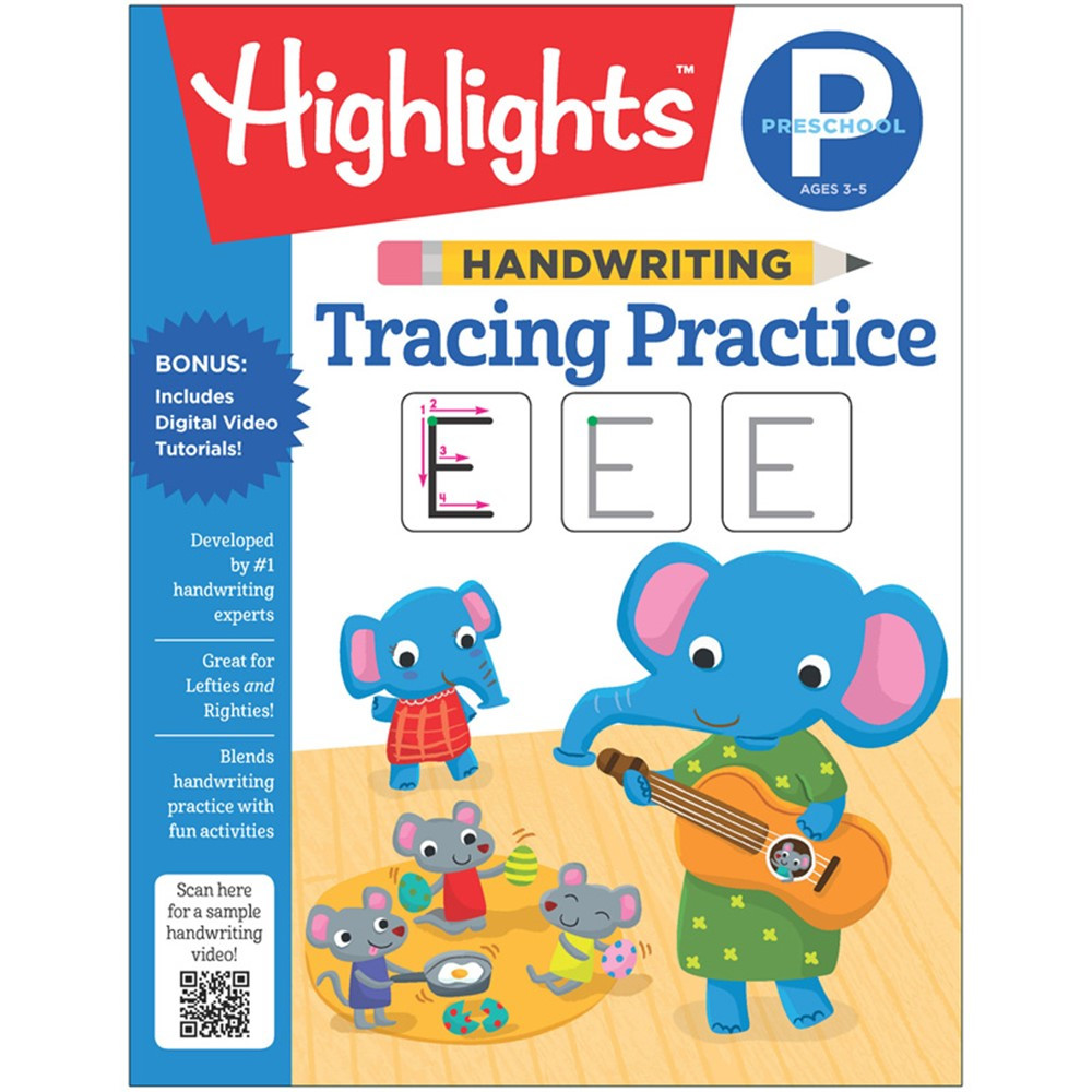 Preschool Handwriting Tracing Practice - HFC9781684376612 | Highlights For Children | Handwriting Skills