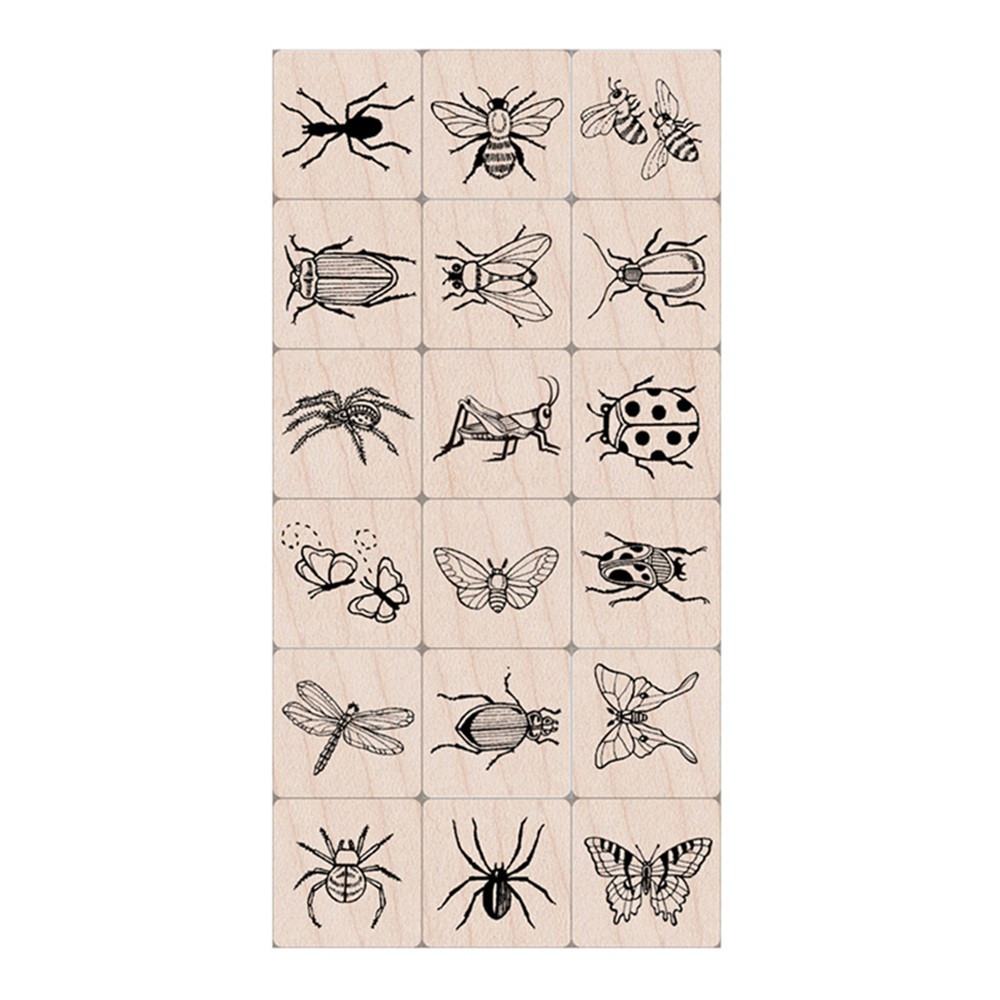 Ink 'n' Stamp Bugs Stamps, Set of 18 - HOALL375, Hero Arts