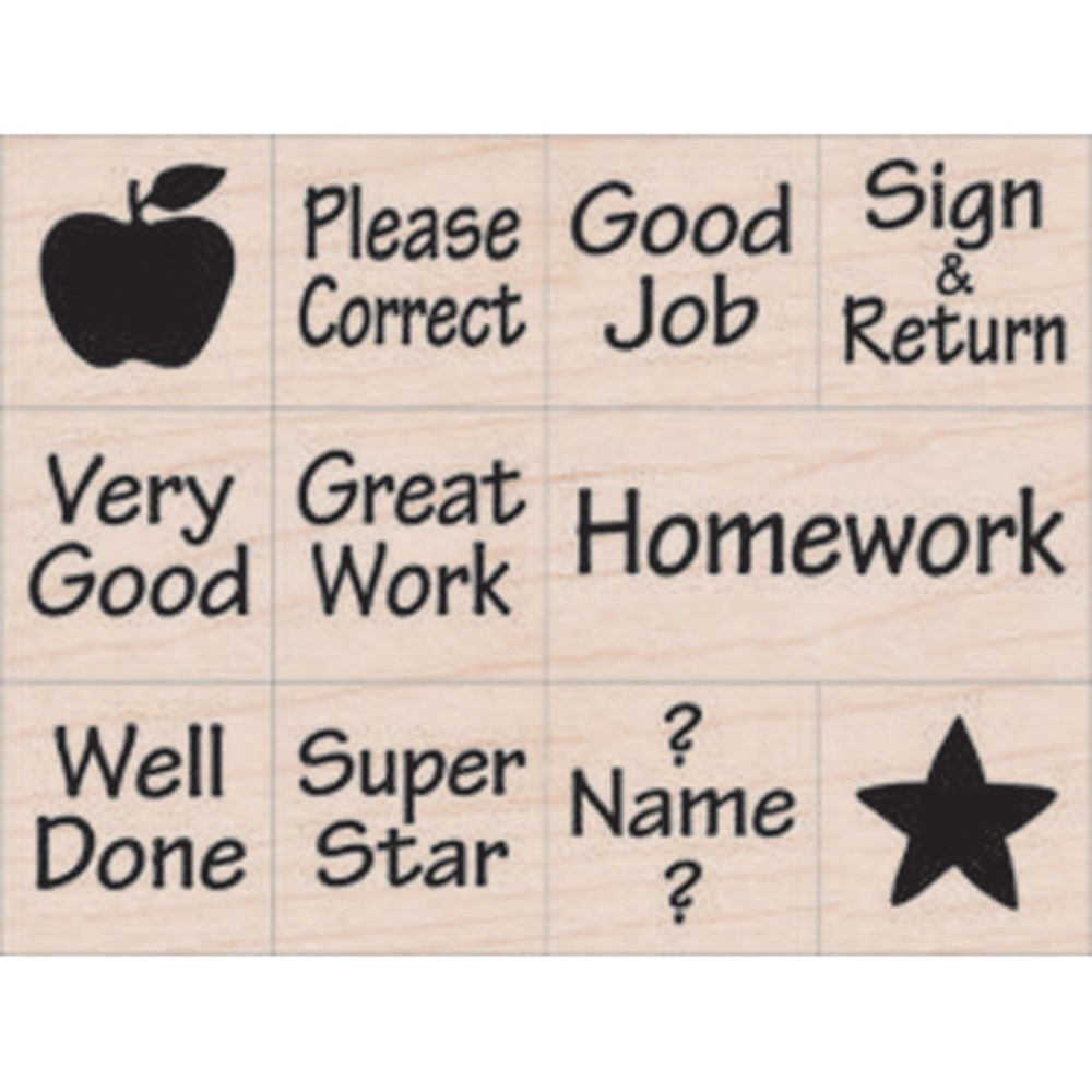 Nearly Tiny Messages From Your Teacher Stamps, Set of 11 - HOALL414 | Hero Arts | Stamps & Stamp Pads
