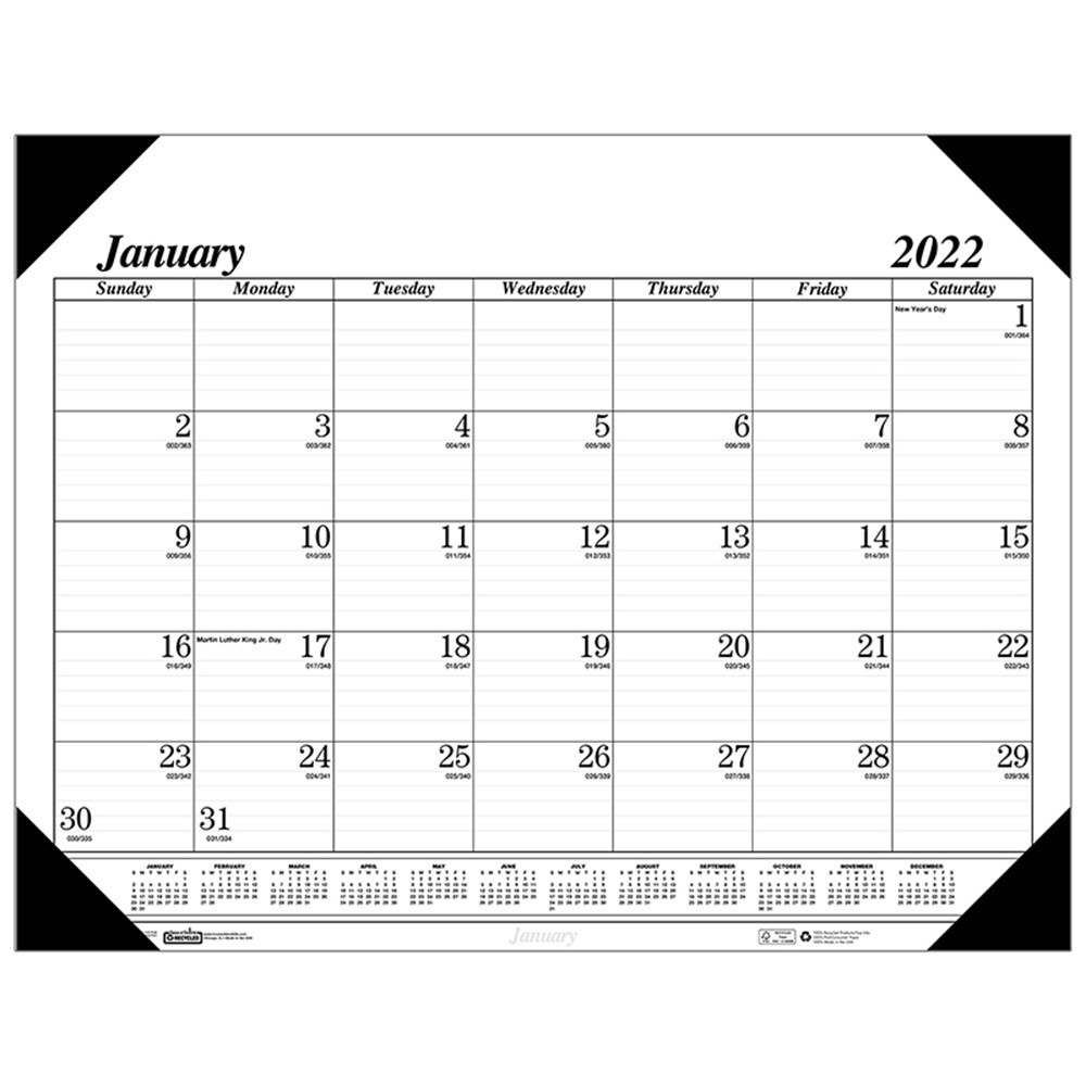 Academic Economy Calendar Desk Pad, 12 Months, Jan-Dec, 22 x 17" - HOD124 | House Of Doolittle | Calendars"