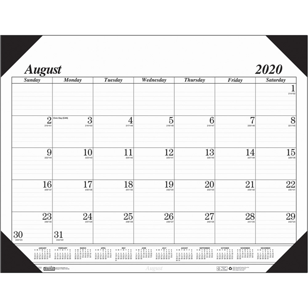 Economy Academic Monthly Desk Pad Calendar, 17 Months August-December, 22 x 17" - HOD128 | House Of Doolittle | Calendars"