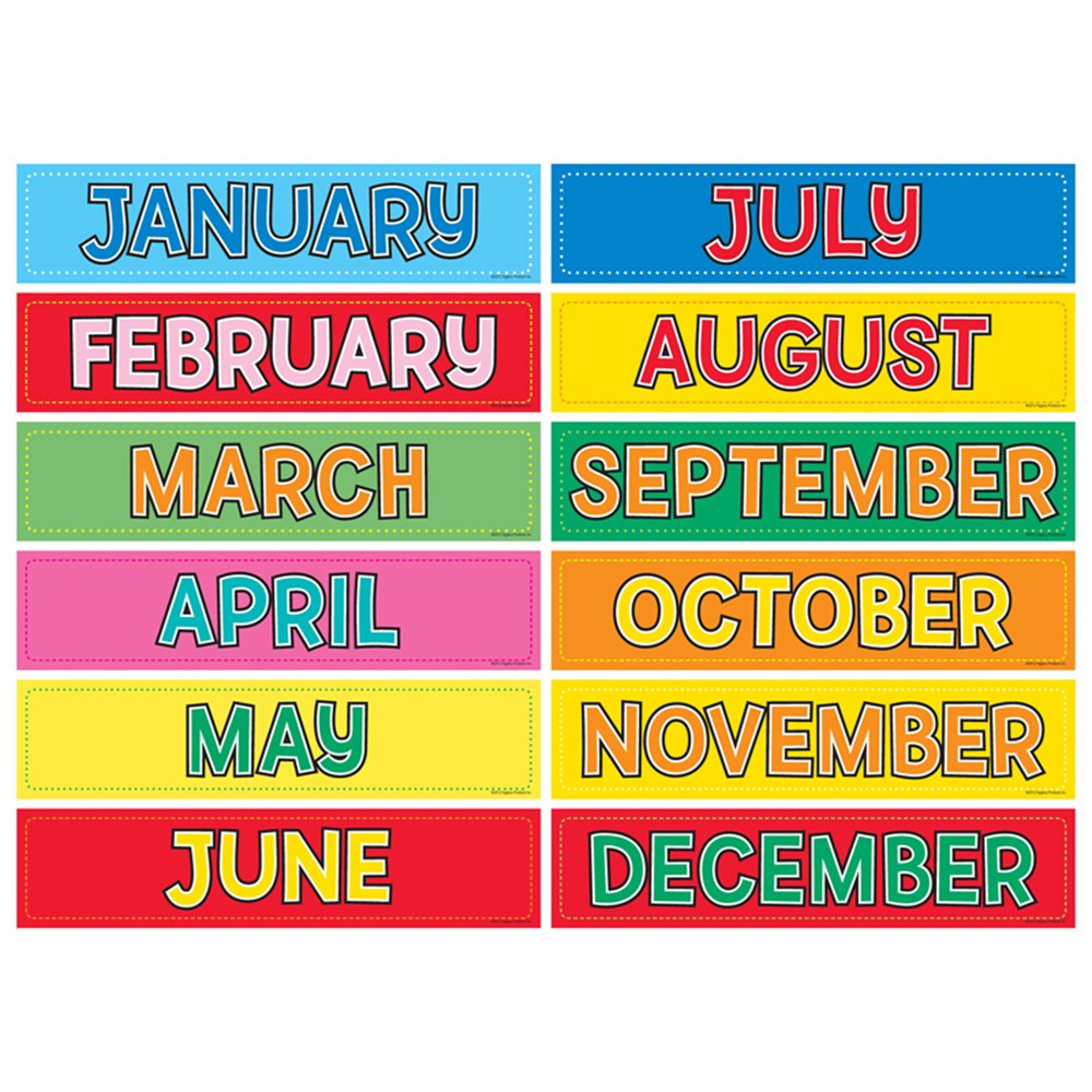 Monthly Calendar Cards HYG33512 Hygloss Products Inc. Classroom