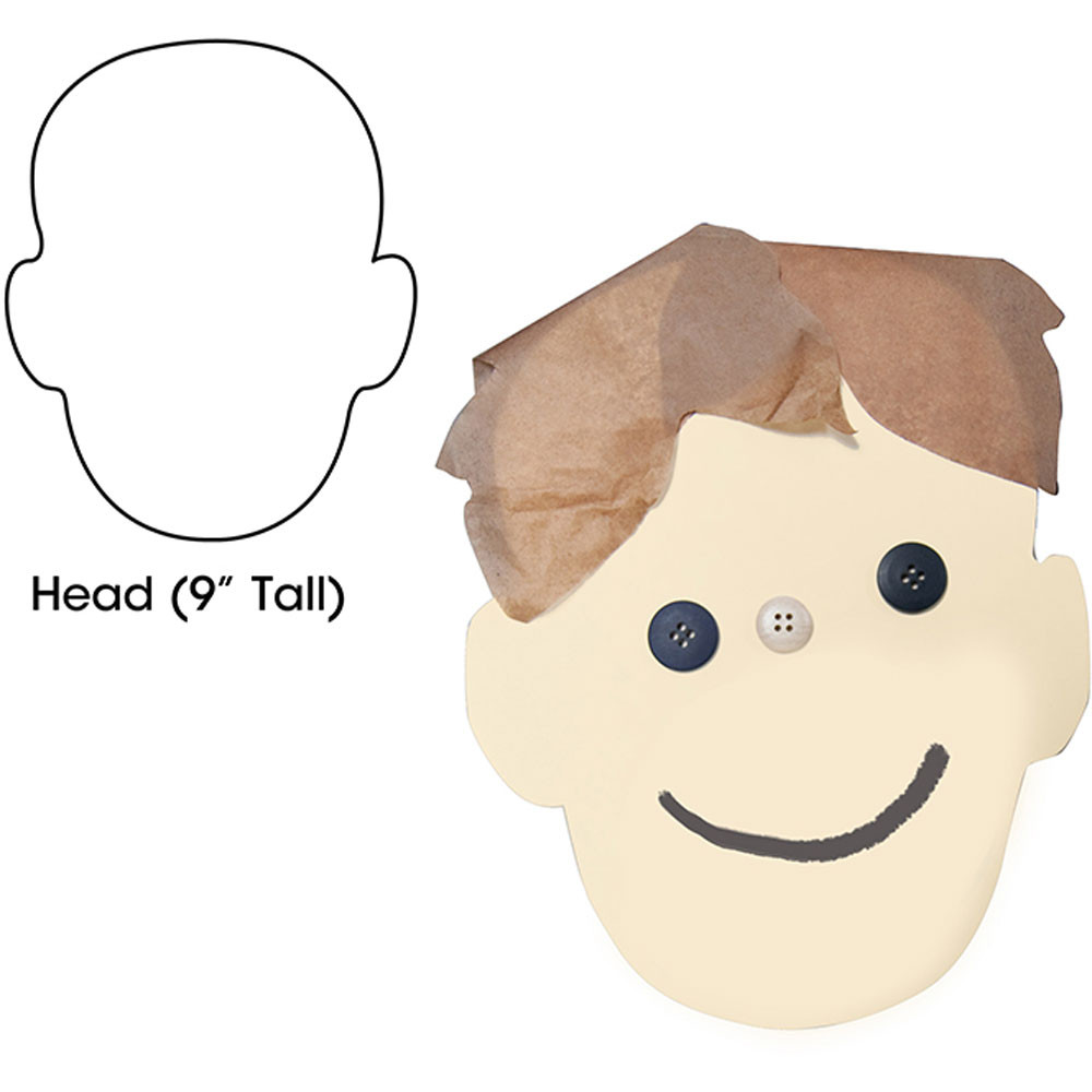 HYG68363 - Big Cut Outs 9In Head Shape 25Ct in Accents