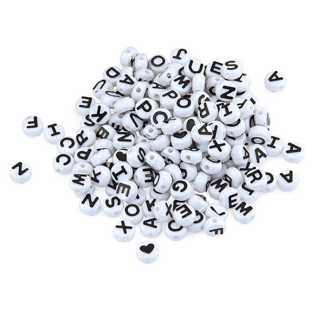 HYG69301 - Abc Beads Black And White 300 Count in Beads