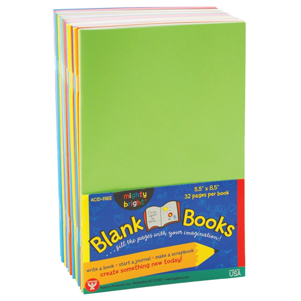 HYG77705 - Mighty Brights Books 5 1/2 X 8 1/2 32 Pages 10 Books Assorted Colors in Handwriting Paper