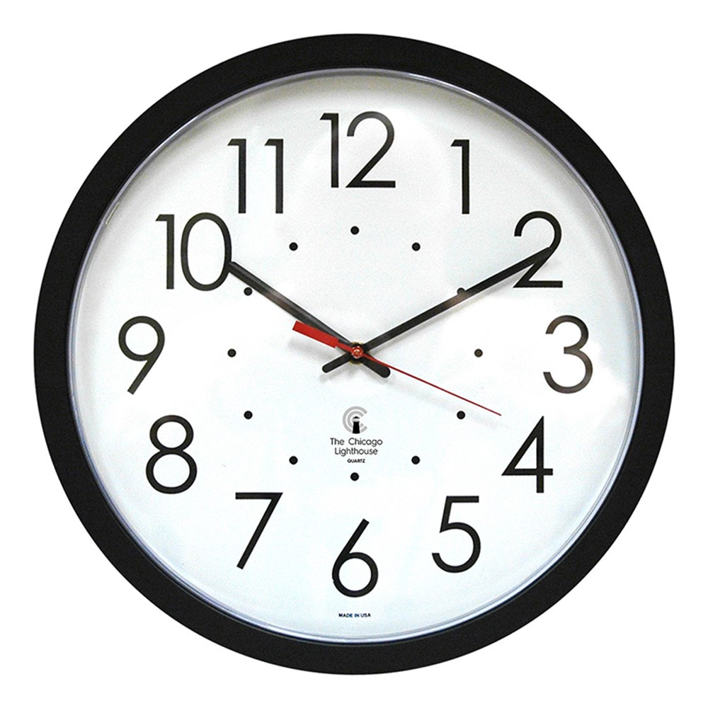 ILC67800603 - 14.5In Black Selfset Clock Std Dial Auto Change Seasons in Clocks