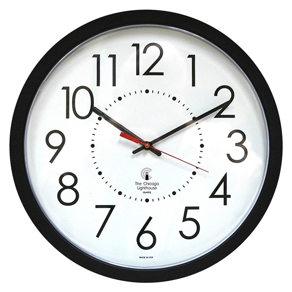 ILC67801103 - 14.5In Black Elec Clock 12.5In Dial Ul Rated Movement in Clocks