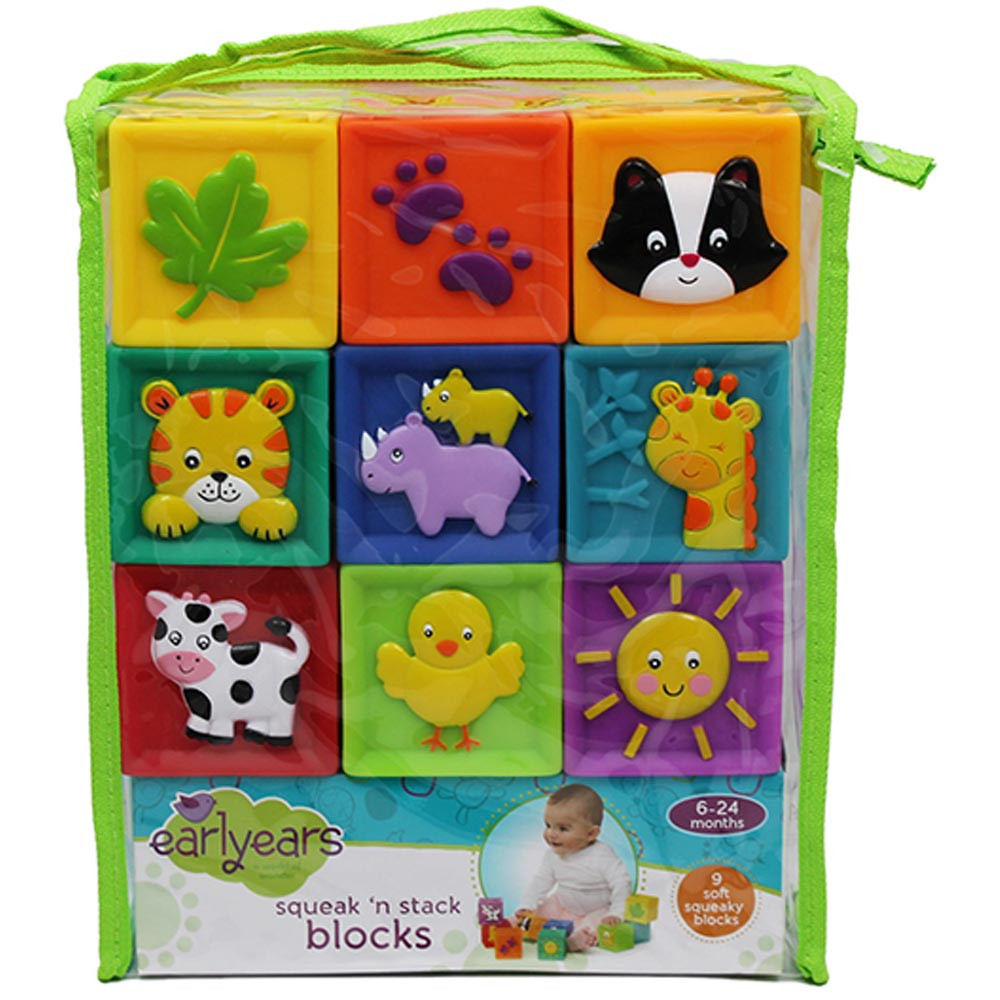 INPE00381 - Squeak N Stack Baby Blocks in Toys
