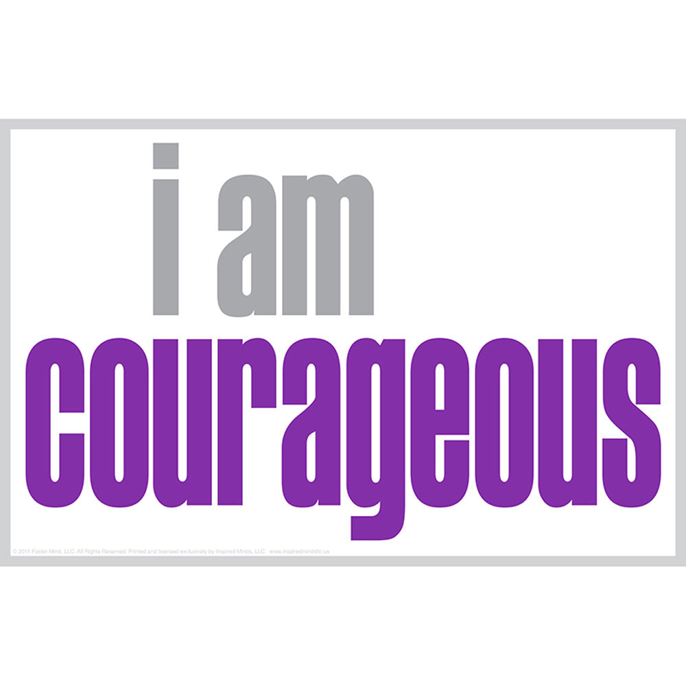 ISM0016P - I Am Courageous Poster in Motivational