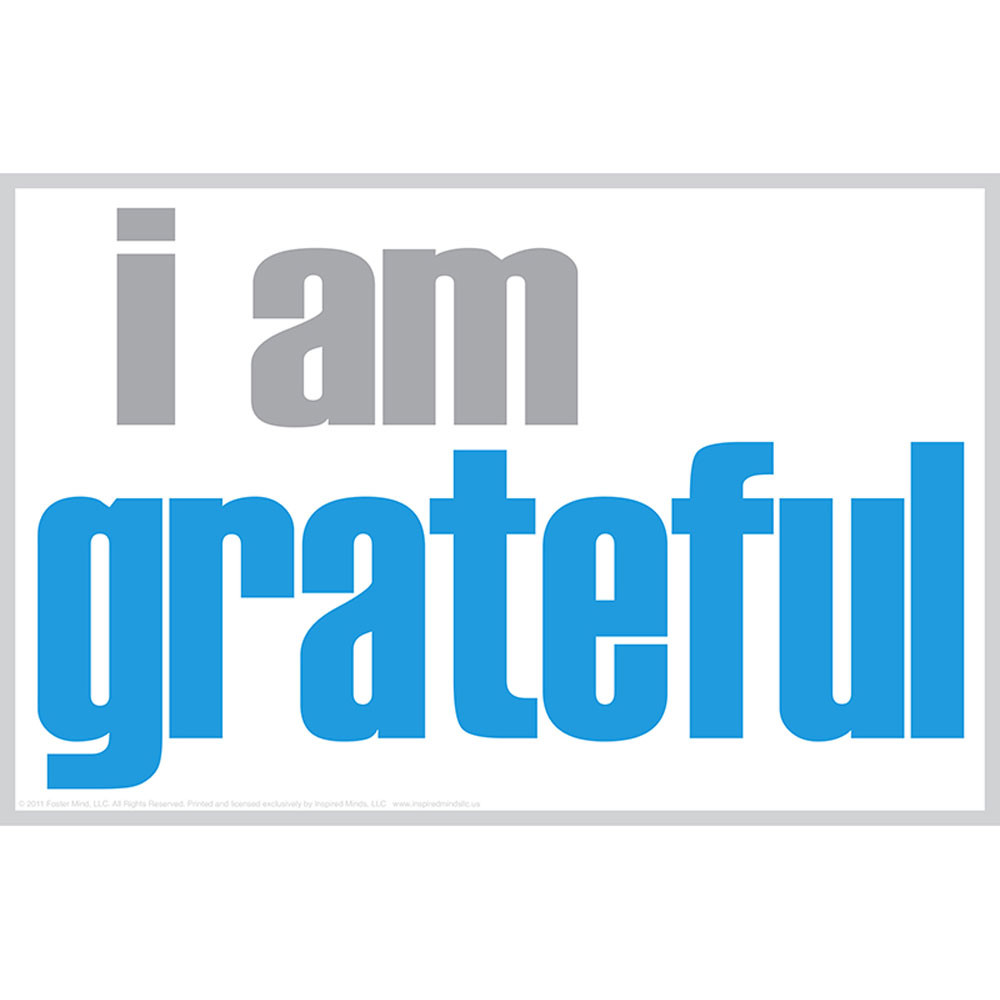 ISM0030P - I Am Grateful Poster in Inspirational