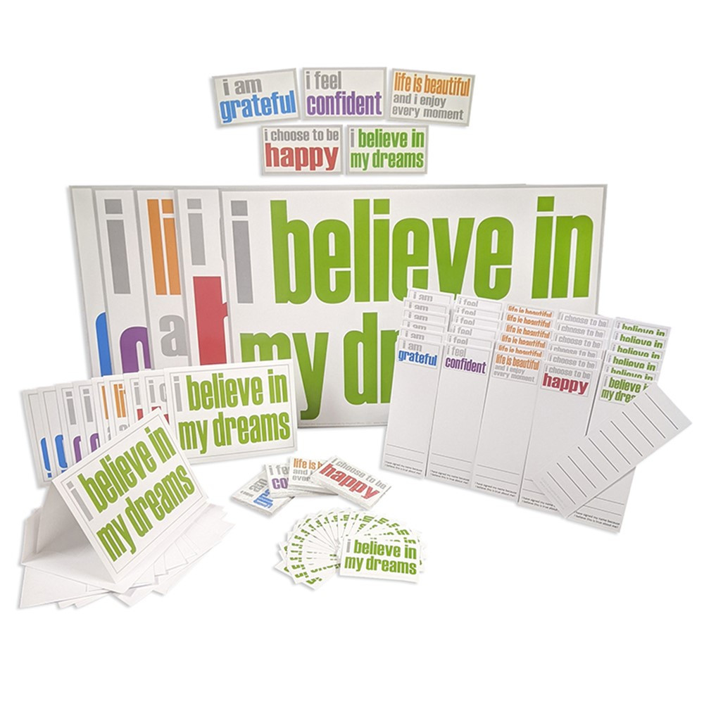 Confidence Ultra Booster Set, Posters, Magnets, Notes, Page Keepers, Note Cards, 150 Pieces - ISM52356UBS | Inspired Minds | Motivational