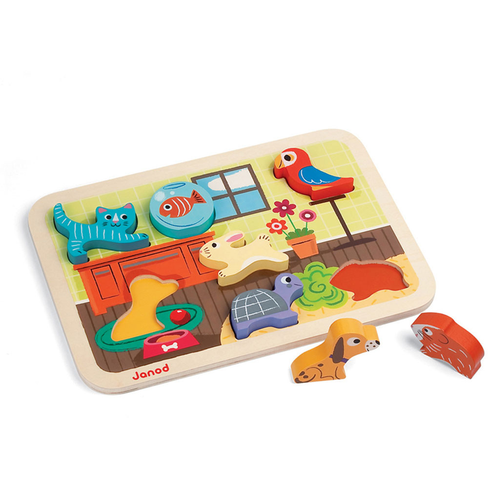 JND07024 - Pets Chunky Puzzle in Wooden Puzzles