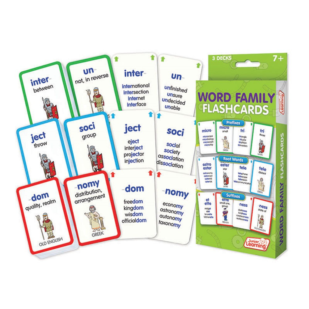 JRL216 - Word Families Flash Cards in Word Skills