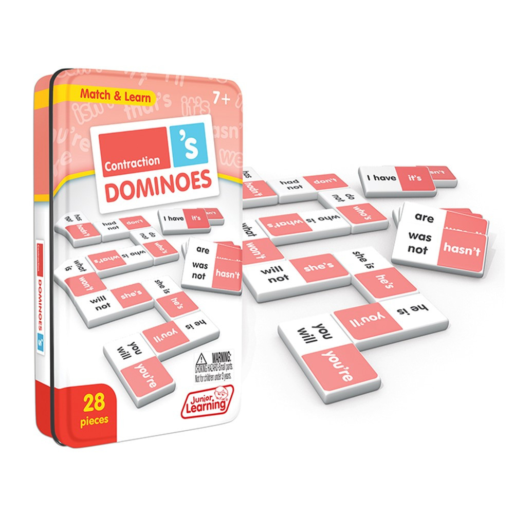 Contraction Match & Learn Dominoes - JRL664 | Junior Learning | Dominoes