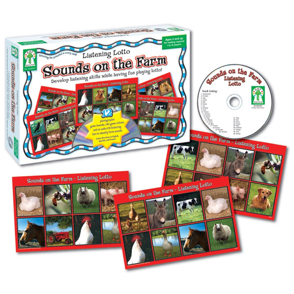 KE-846007 - Listening Lotto Sounds On The Farm Game in Games