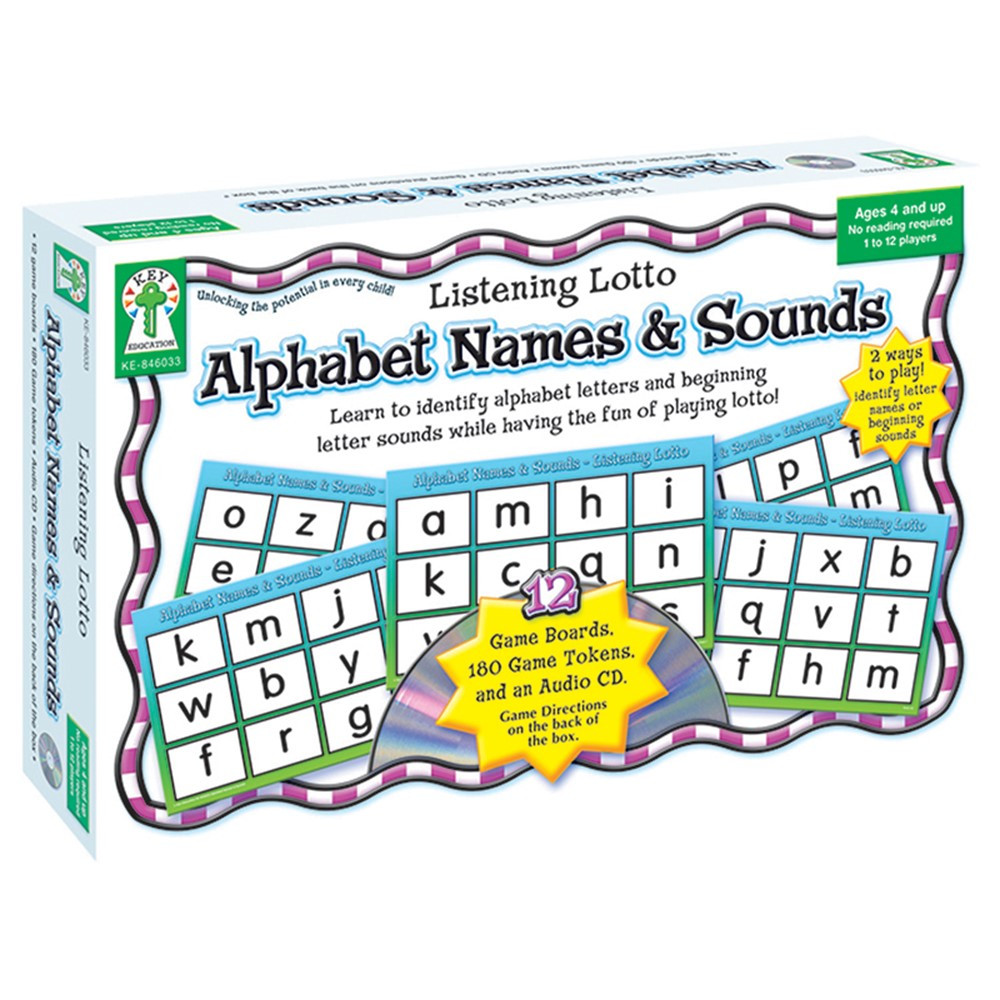 KE-846033 - Listening Lotto Alphabet Names & Sounds in Language Arts