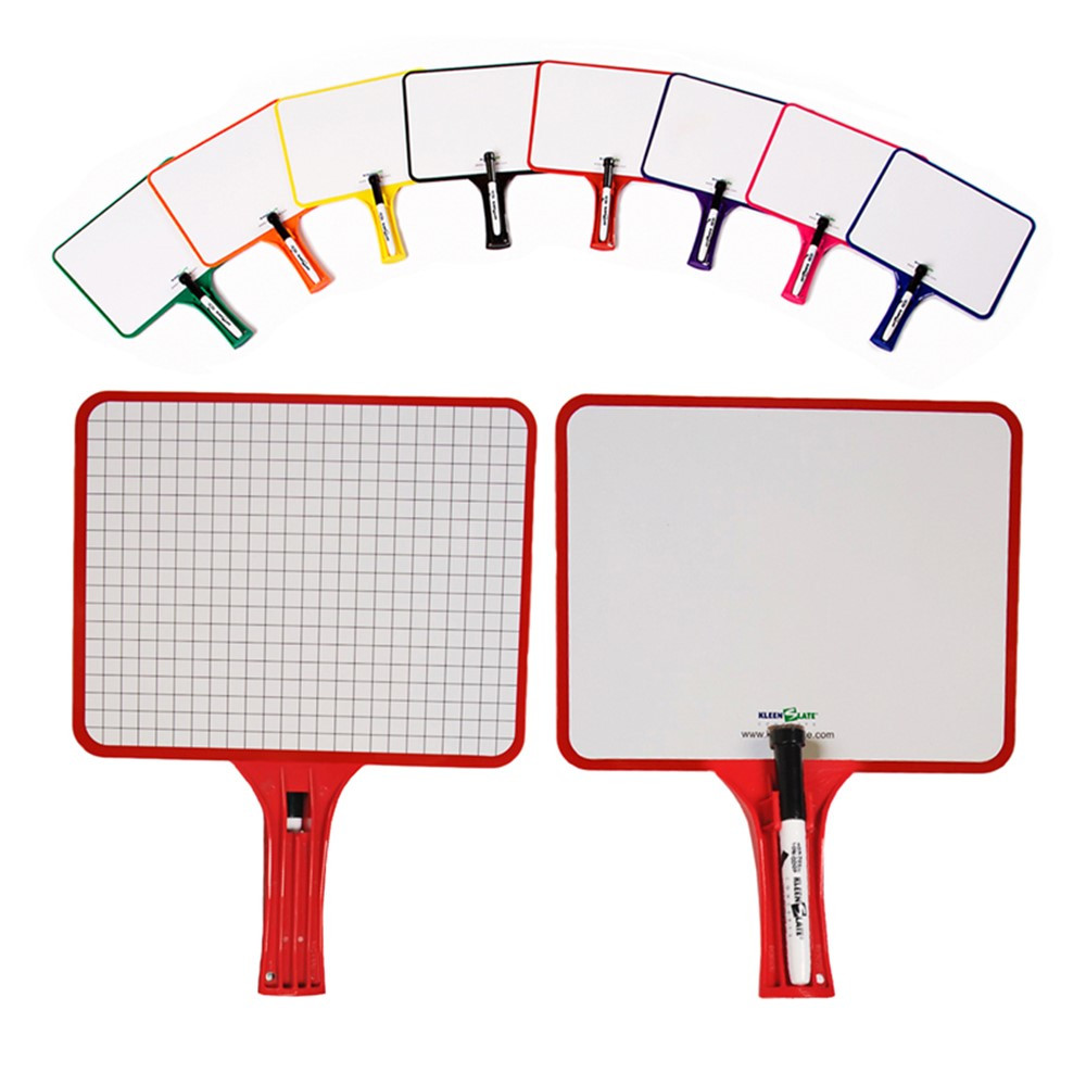 KLS50027044 - Rectangular Paddles Double Sided 32 Blank Graph in Dry Erase Boards