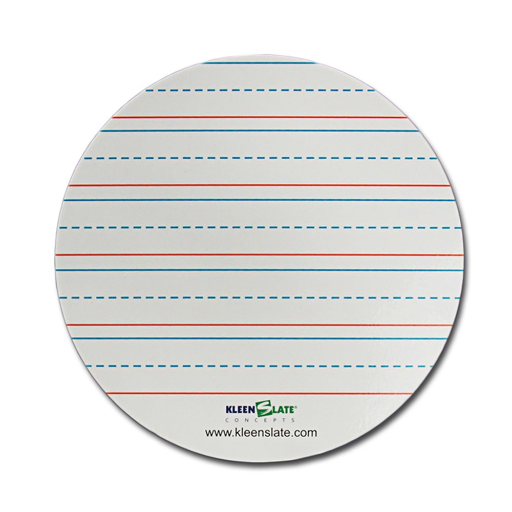 Lined Round Dry-Erase Replacement Sheets, Pack of 8 - KLS7143 | Kleenslate Concepts Llc. | Dry Erase Sheets