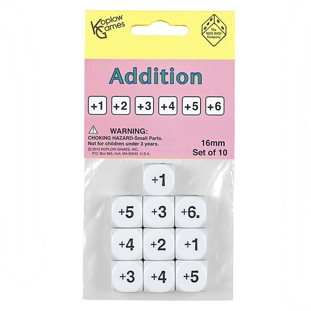 KOP18201 - Addition Dice Set Of 10 in Dice