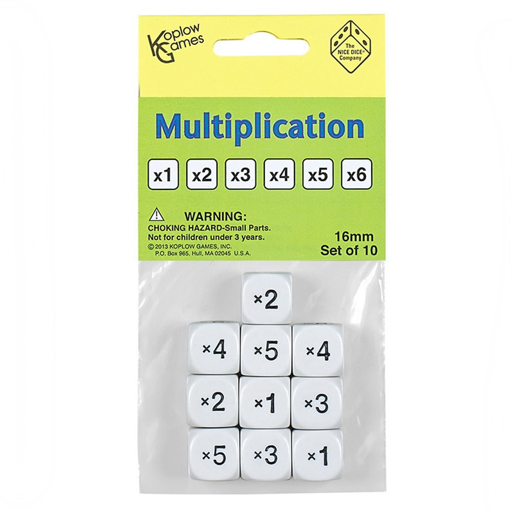 KOP18204 - Multiplication Dice Set Of 10 in Dice