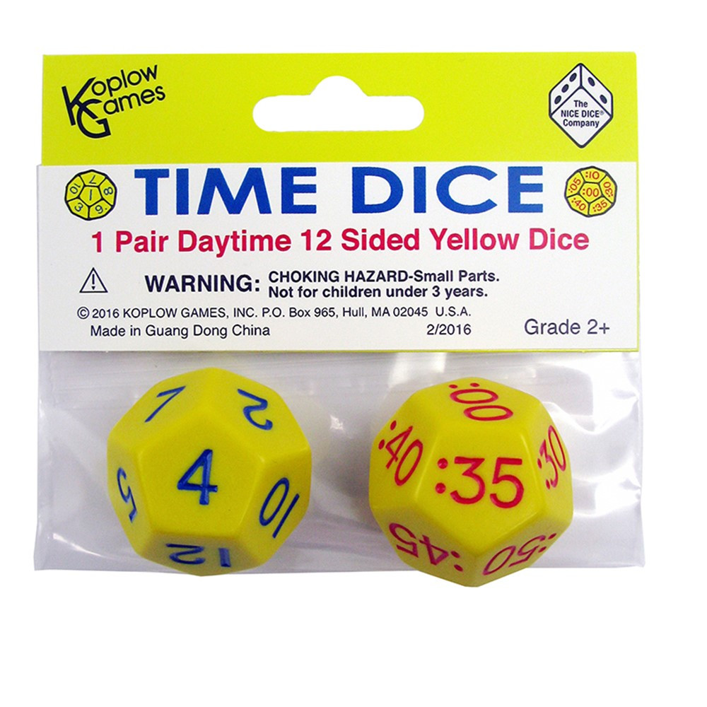 KOP18847 - Time Dice Pair Of Yellow Am in Dice