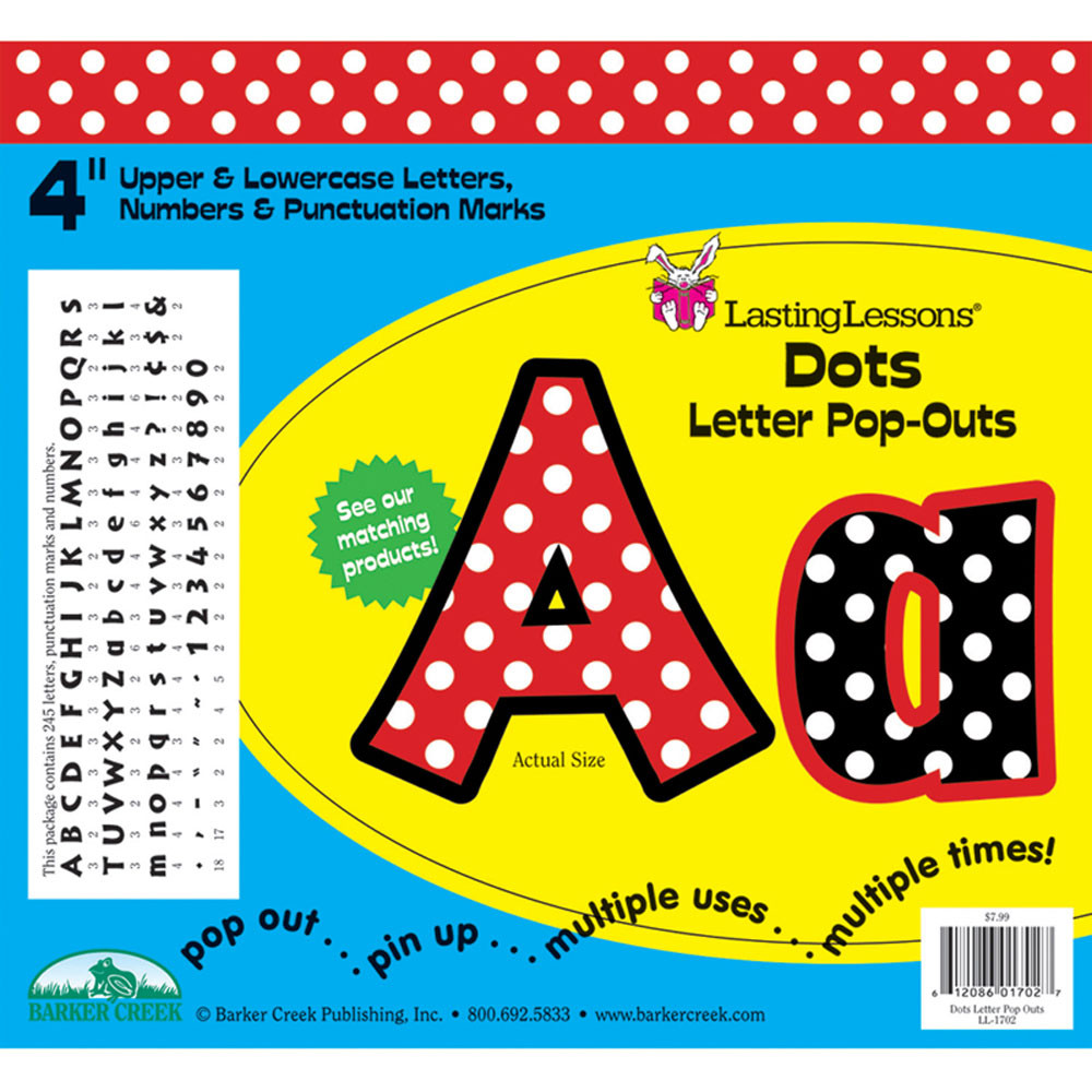 LAS1702 - Dots Letter Pop-Outs in Letters