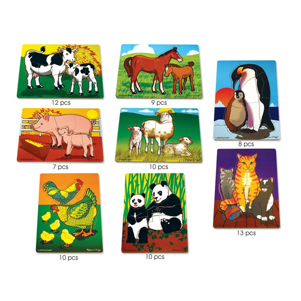 LCI1214 - Mothers And Baby Animals Puzzle Set in Wooden Puzzles