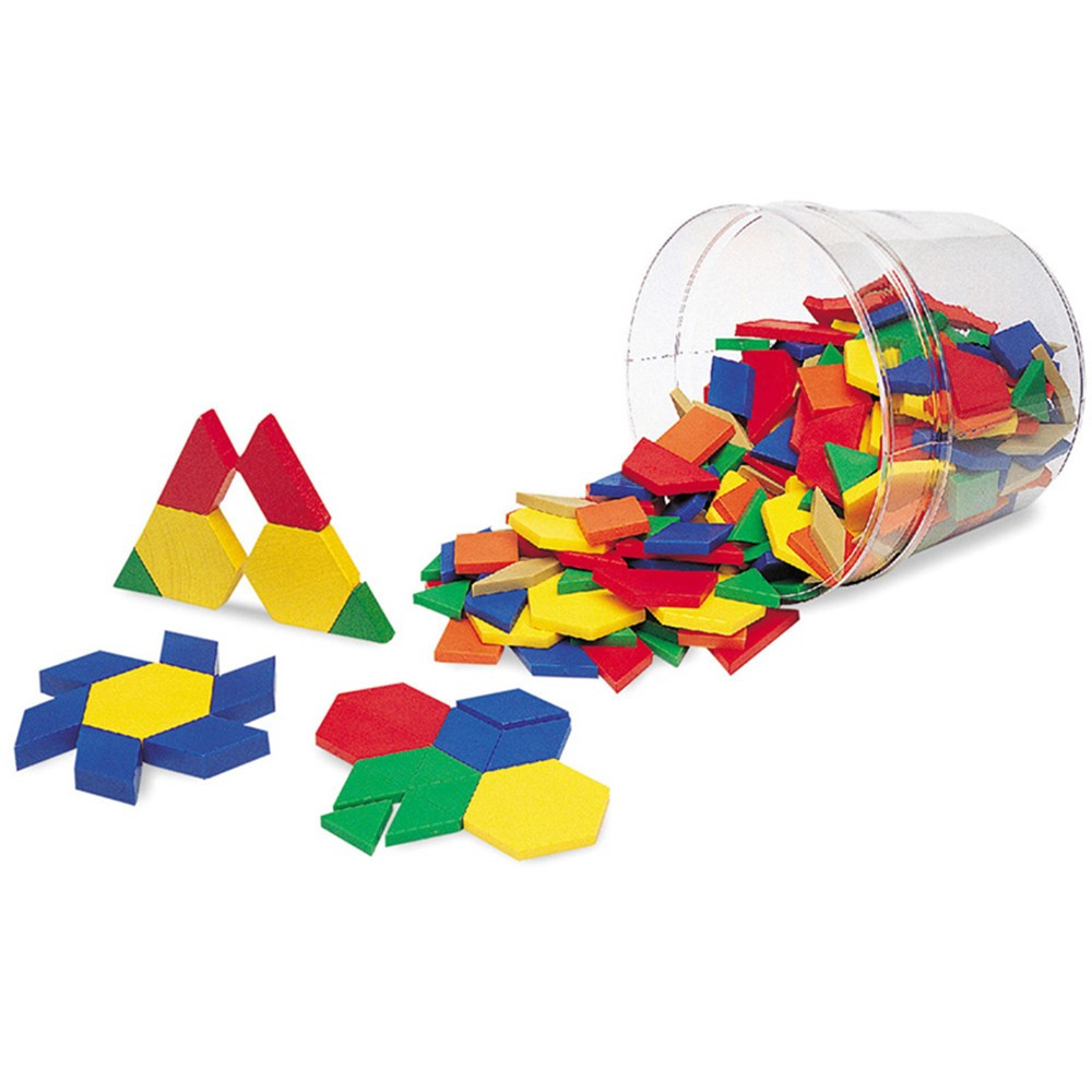 LER0134 - Pattern Blocks Plastic .5Cm 250/Pk in Blocks & Construction Play