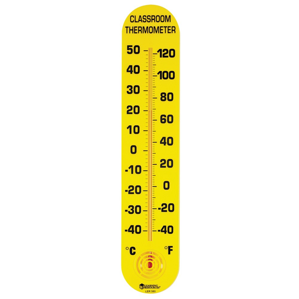 LER0380 - Classroom Thermometer 15H X 3W Fahrenheit/Celsius in Weather