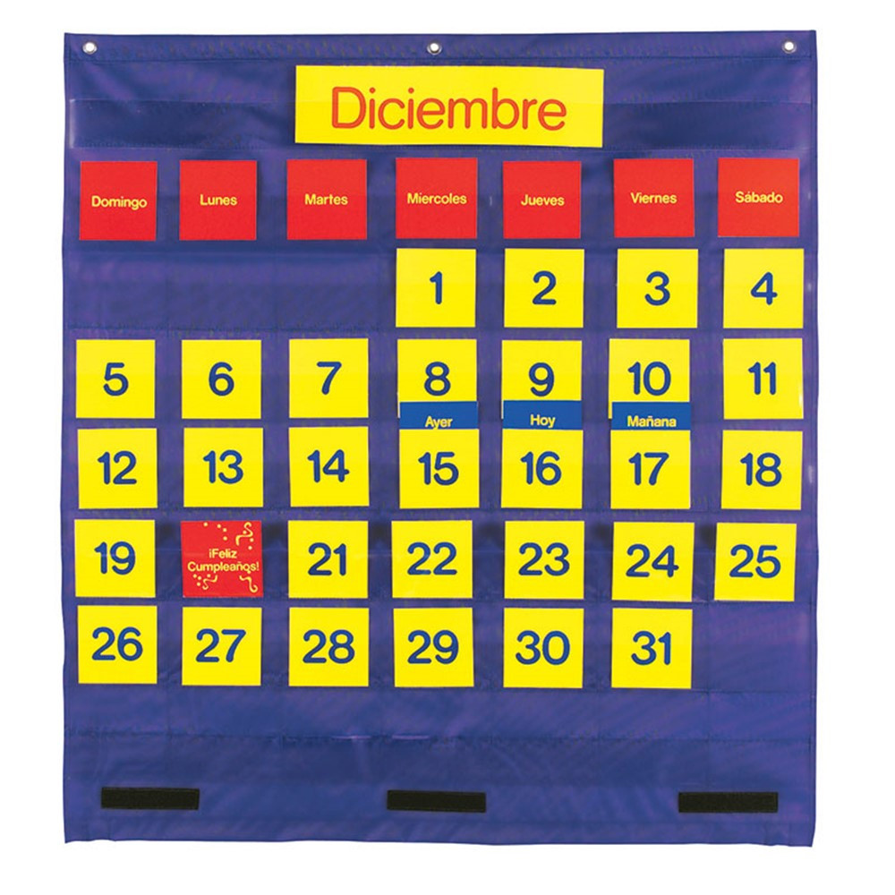 LER2210 - Bilingual Monthly Calendar Pocket Chart in Calendars