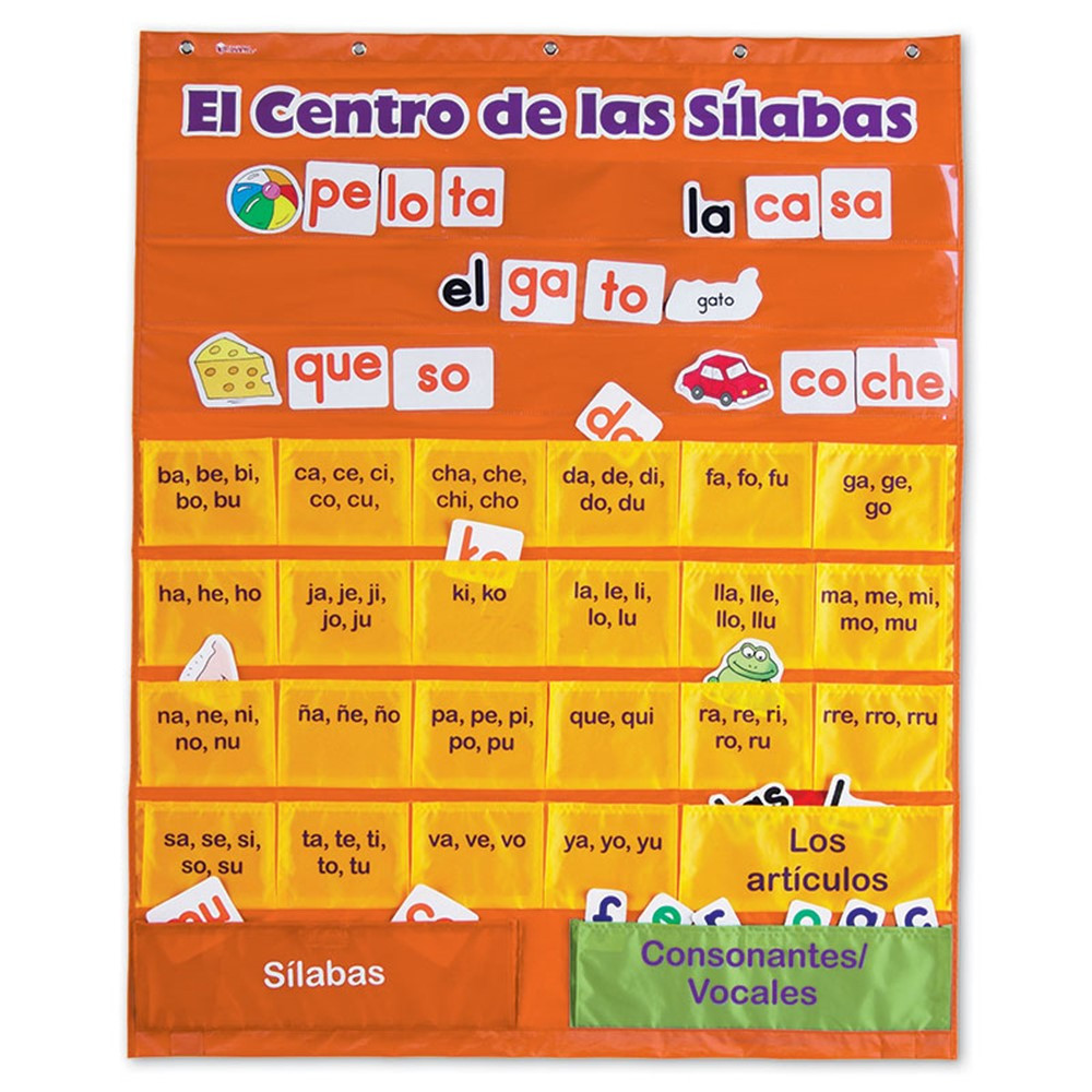 LER2573 - Spanish Syllables Pc W/ Cards Chart in Charts