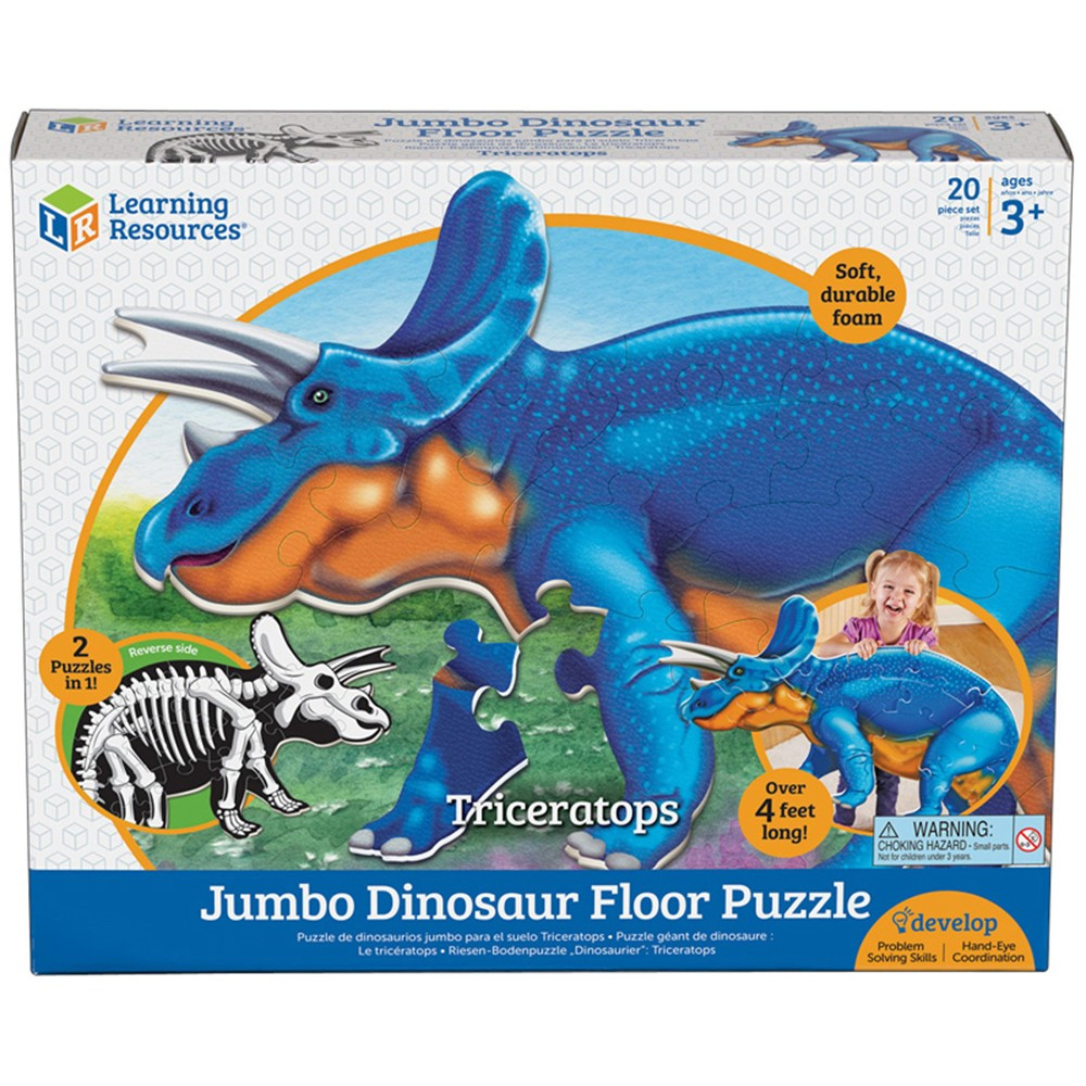 LER2857 - Jumbo Dinosaur Puzzle Triceratops Floor in Puzzles