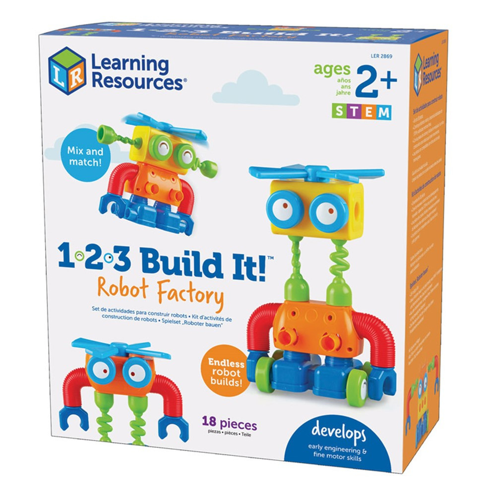 1-2-3 Build It! Robot Factory - LER2869 | Learning Resources | Blocks & Construction Play