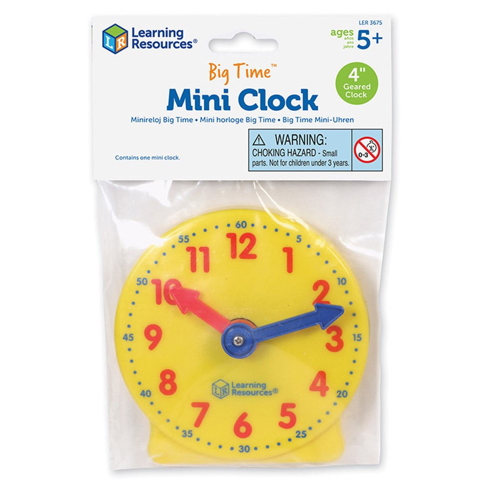 Big Time Mini Clock, 4 - LER3675 | Learning Resources | Time"