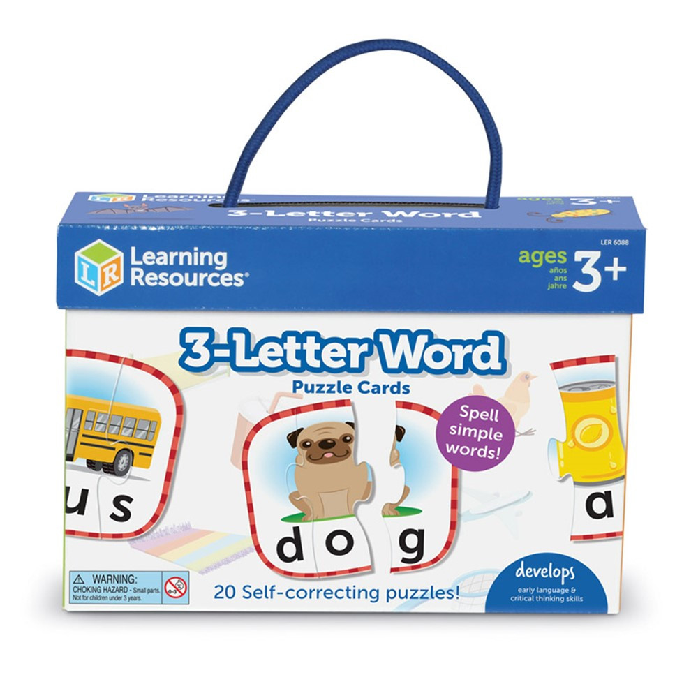 3-Letter Word Puzzle Cards - LER6088 | Learning Resources | Language Arts