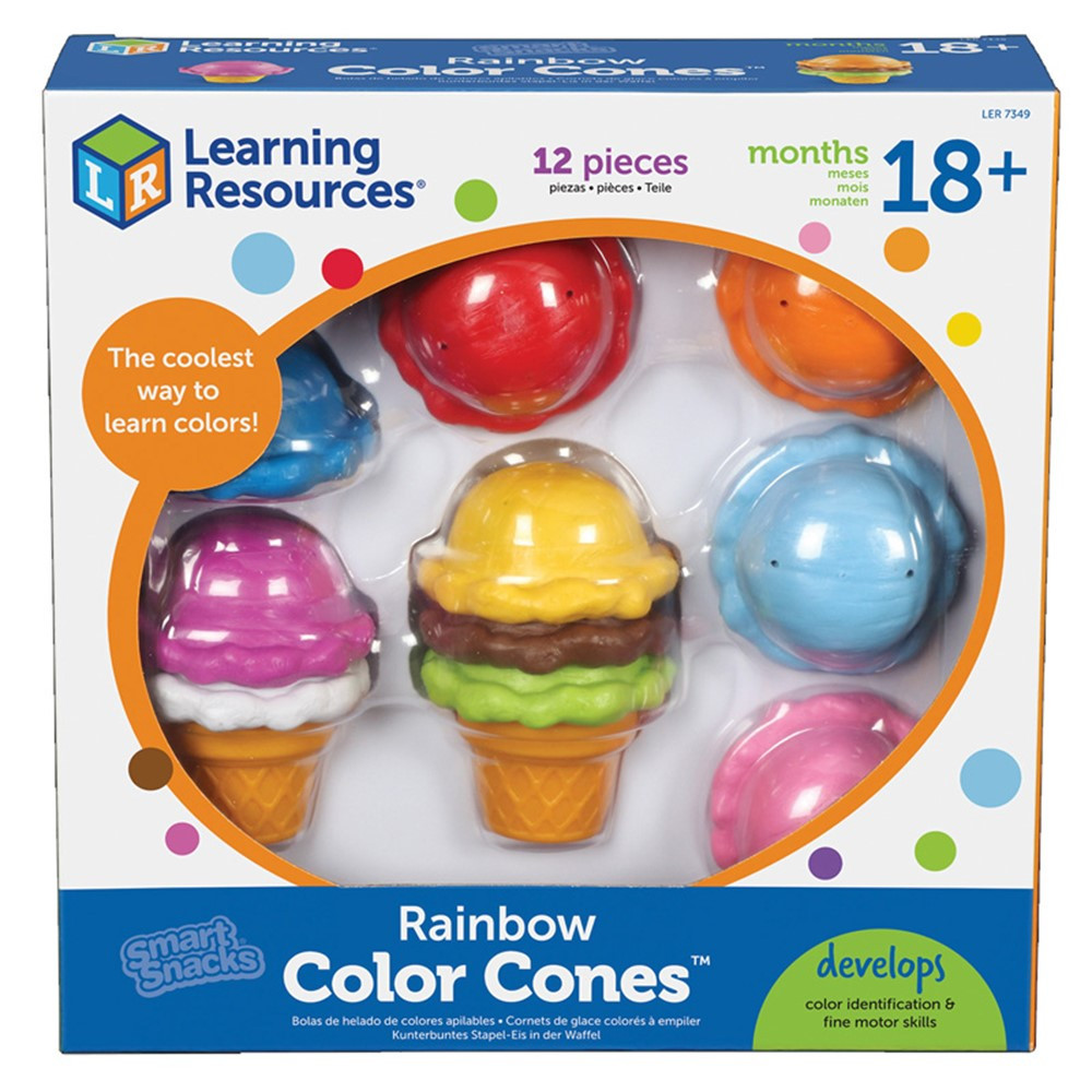 LER7349 - Smart Snacks Rainbow Color Cones in Play Food
