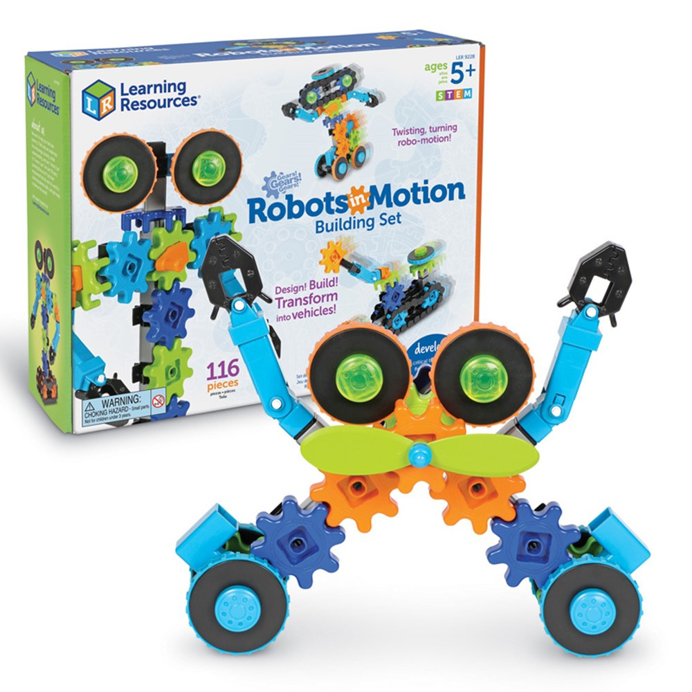 Gears! Gears! Gears! Robots in Motion - LER9228 | Learning Resources | Blocks & Construction Play