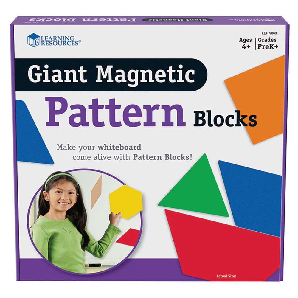 LER9863 - Giant Magnetic Pattern Blocks Set Of 47 in Patterning